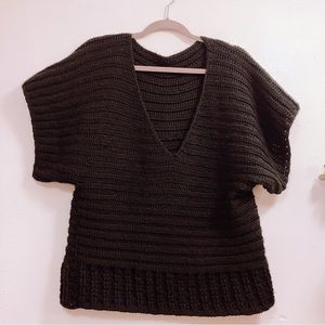 Hand Crochet V Neck Top Warm and Cosy Sweater